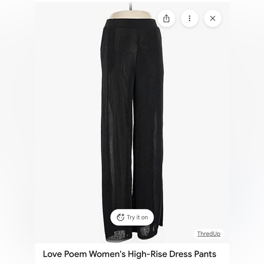 lovepoem High-Rise Black Wide Leg Pants